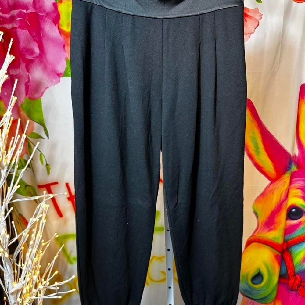 P58. Diane von Furstenberg black satin -like  pants